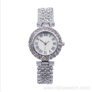 Fashion Set Women Watches Luxury Rhinestone Ladies Quartz Wrist Watch Bracelet Set